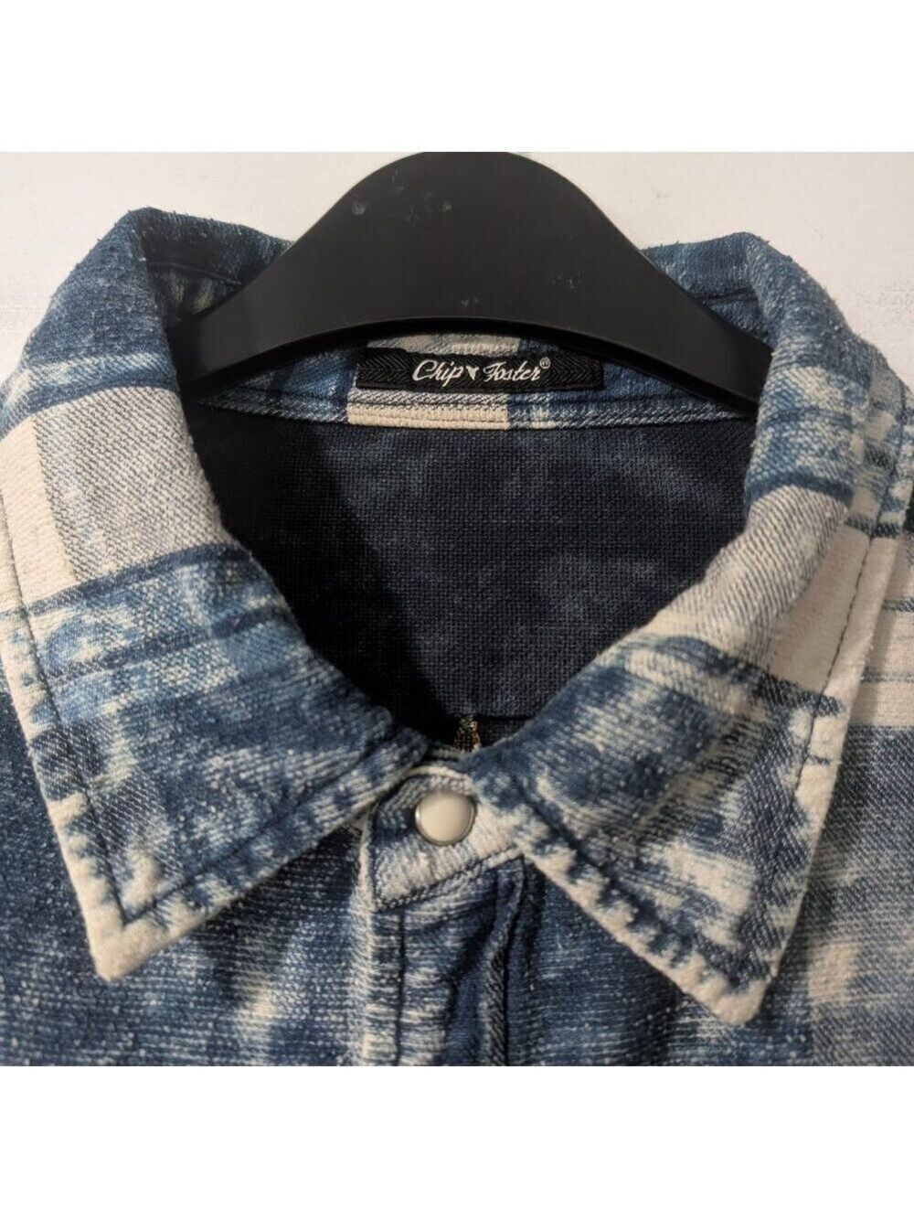 Chip Foster | Indigo Plaid Textured Button Down Shirt - Picture 3 of 14